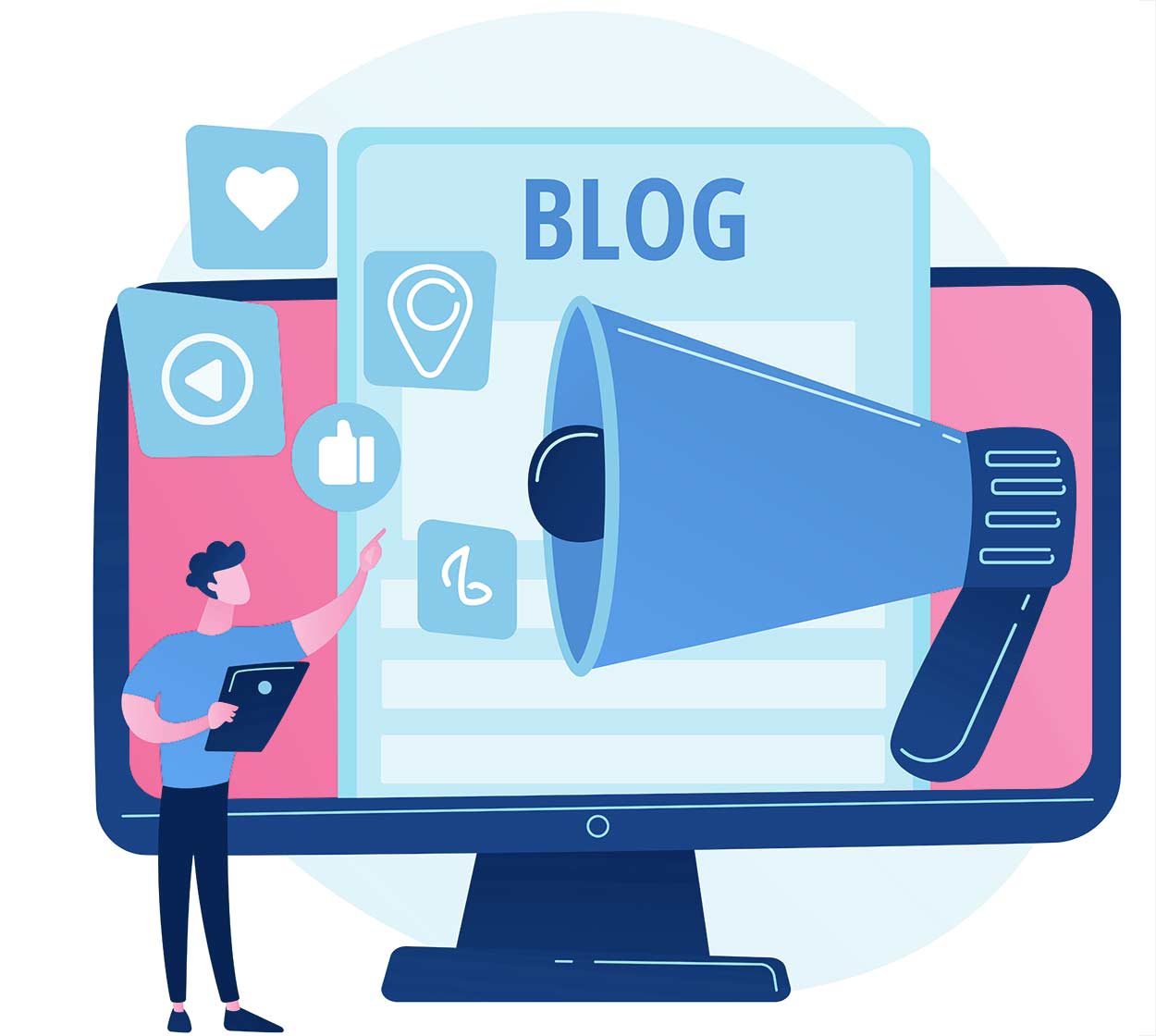 visuel d'un blogueur