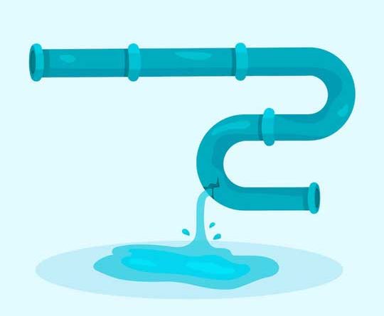 Fuite d'eau d'un tuyau
